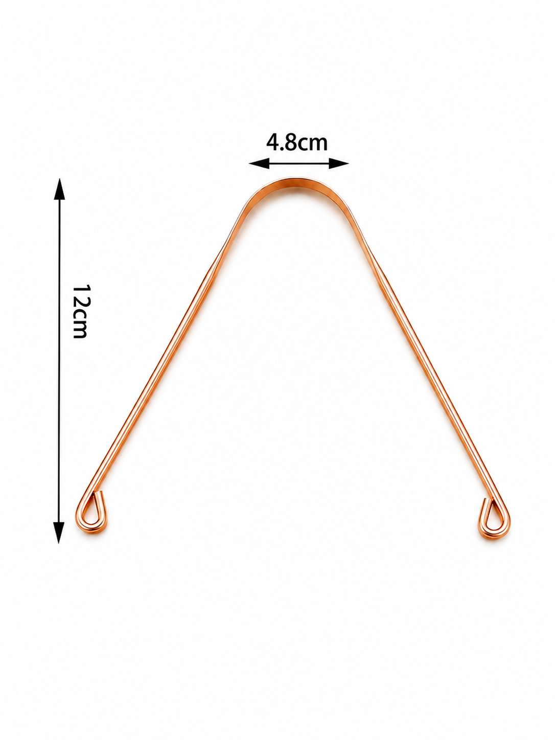 Handcrafted Pure Copper Tongue Scraper Natural - Toxin-Free Daily Oral Hygiene