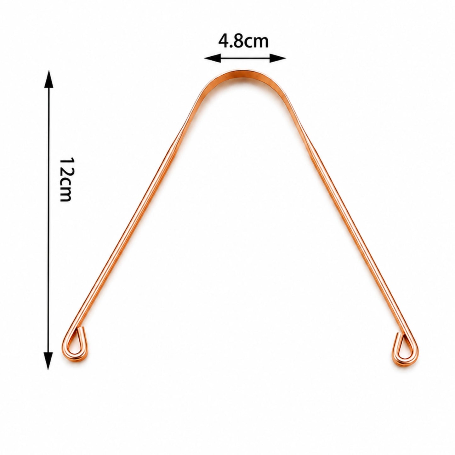 Handcrafted Pure Copper Tongue Scraper Natural - Toxin-Free Daily Oral Hygiene