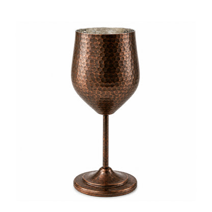 Copper Wine Glass Set of 2 – Hammered, Tin-Lined, Handcrafted