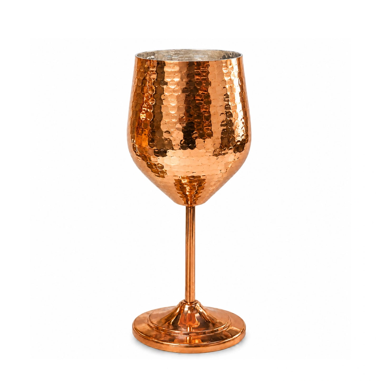 Copper Wine Glass Set of 2 – Hammered, Tin-Lined, Handcrafted
