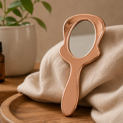 Handcrafted Pure Copper Hand Mirror