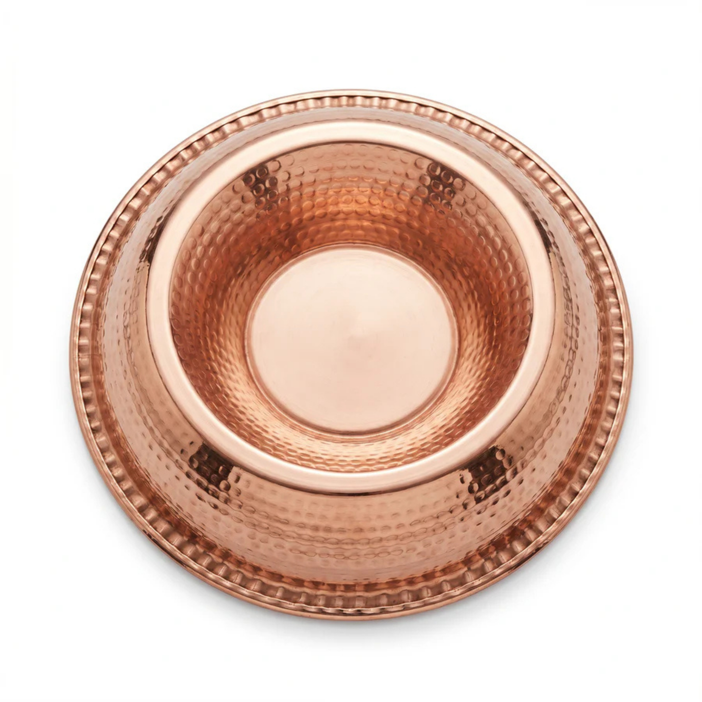 Handcrafted Pure Copper Double-Sided Pet Bowl