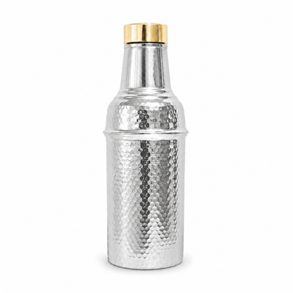 Brass Lid Handcrafted Hammered Copper Bottle Set