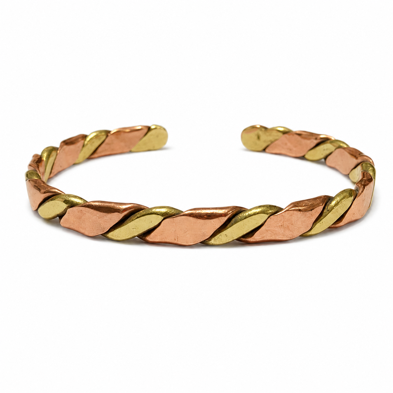 Braided Natural Copper Cuff Bracelet