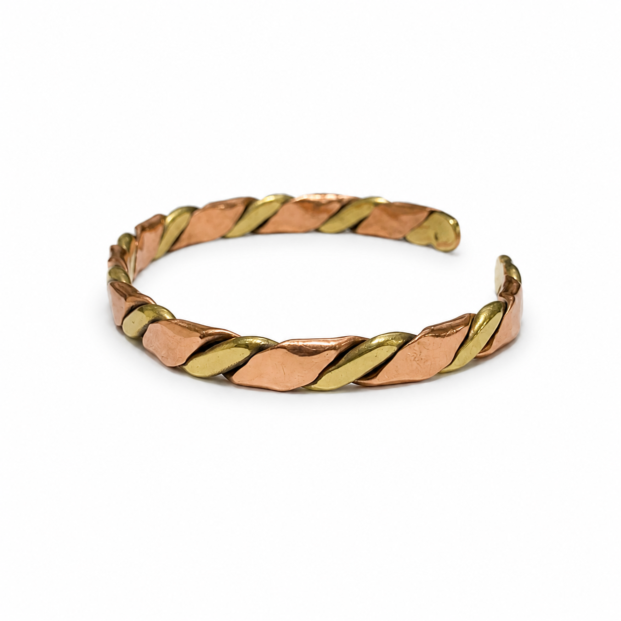 Braided Natural Copper Cuff Bracelet