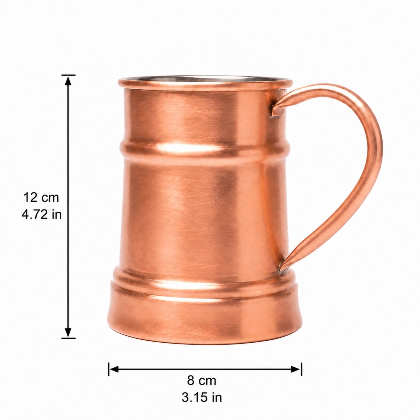 Copper Beer Mug – Tin-Lined, Handcrafted Gift