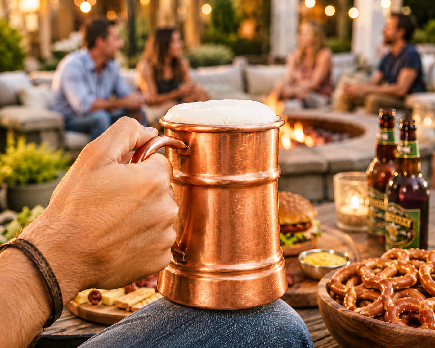 Handcrafted Tin-Lined Copper Beer Mug