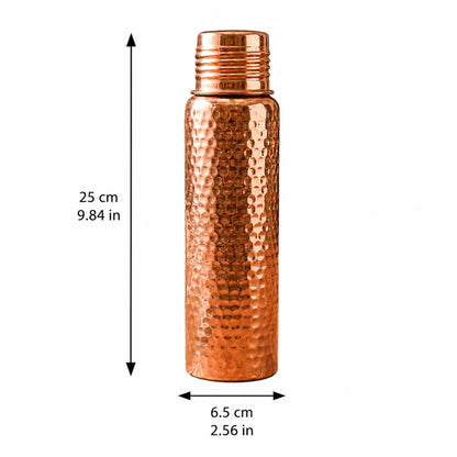 Handcrafted Hammered Copper Bottle Set