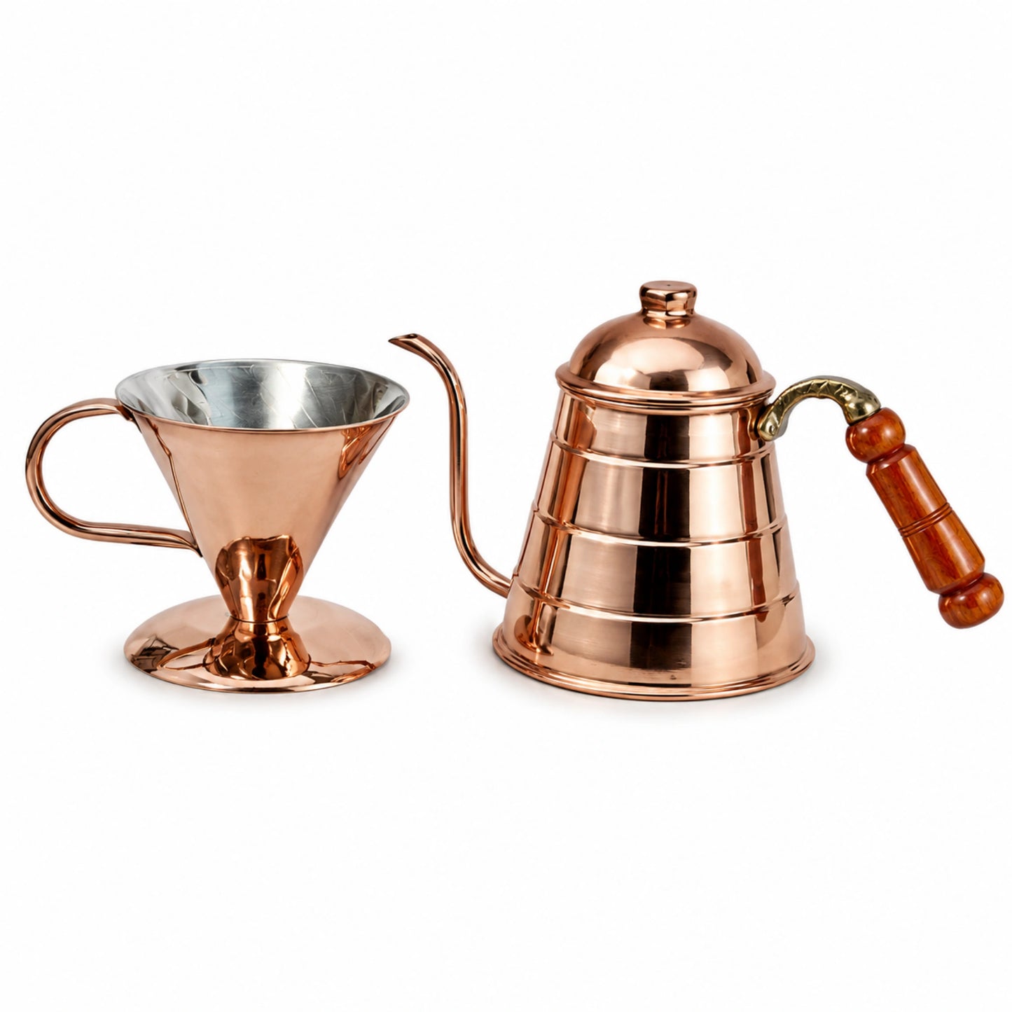 Handcrafted Copper Pour Over Coffee Set