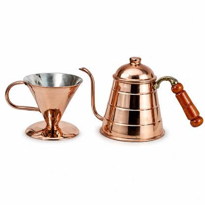 Handcrafted Copper Pour Over Coffee Set