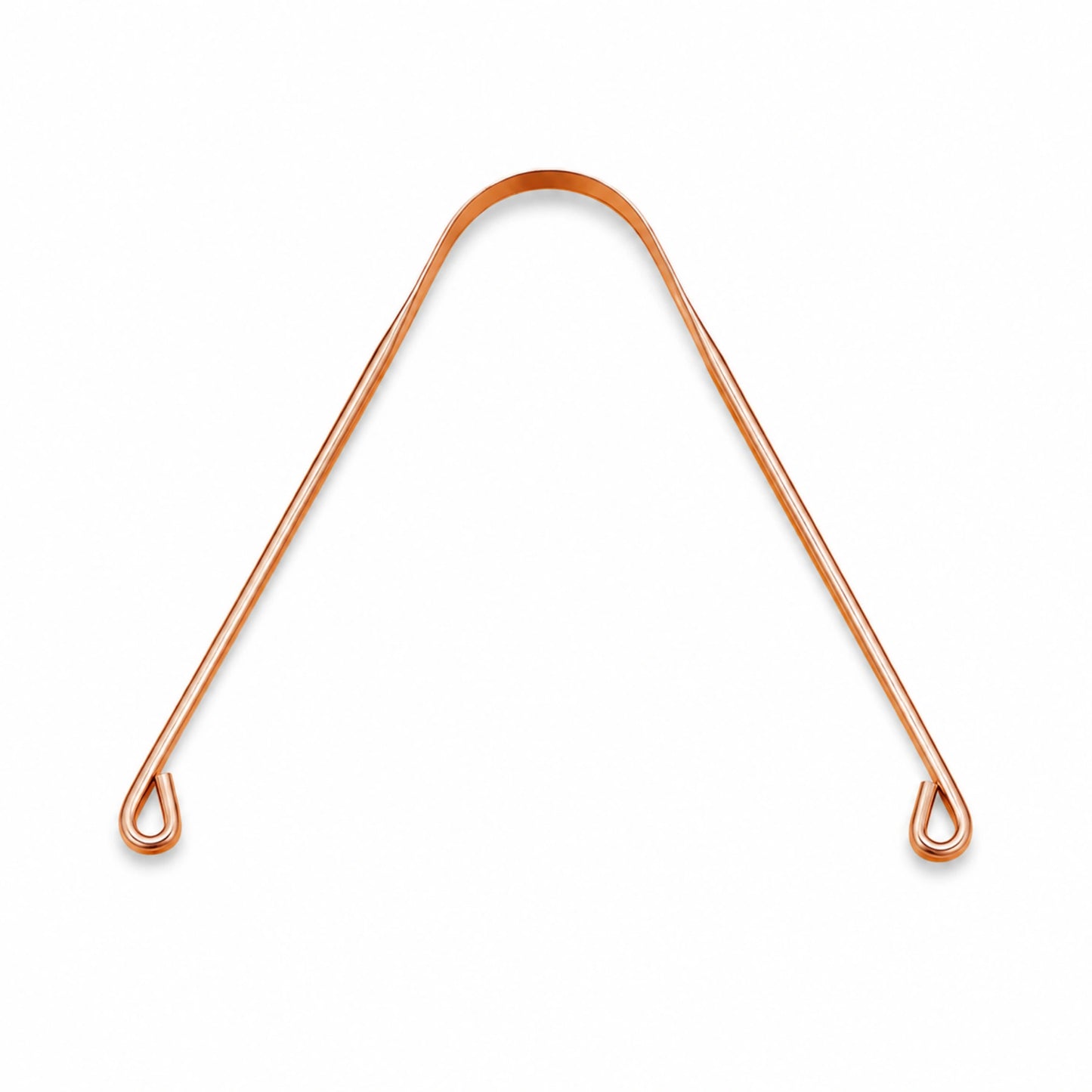Handcrafted Pure Copper Tongue Scraper Natural - Toxin-Free Daily Oral Hygiene