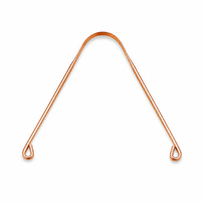 Handcrafted Pure Copper Tongue Scraper Natural - Toxin-Free Daily Oral Hygiene