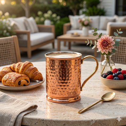 Handcrafted Tin-Lined Copper Mug