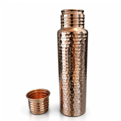 Handcrafted Hammered Copper Bottle Set