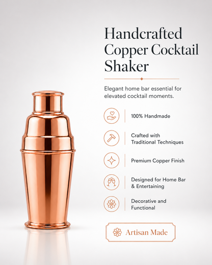 Handcrafted Copper Cocktail Shaker